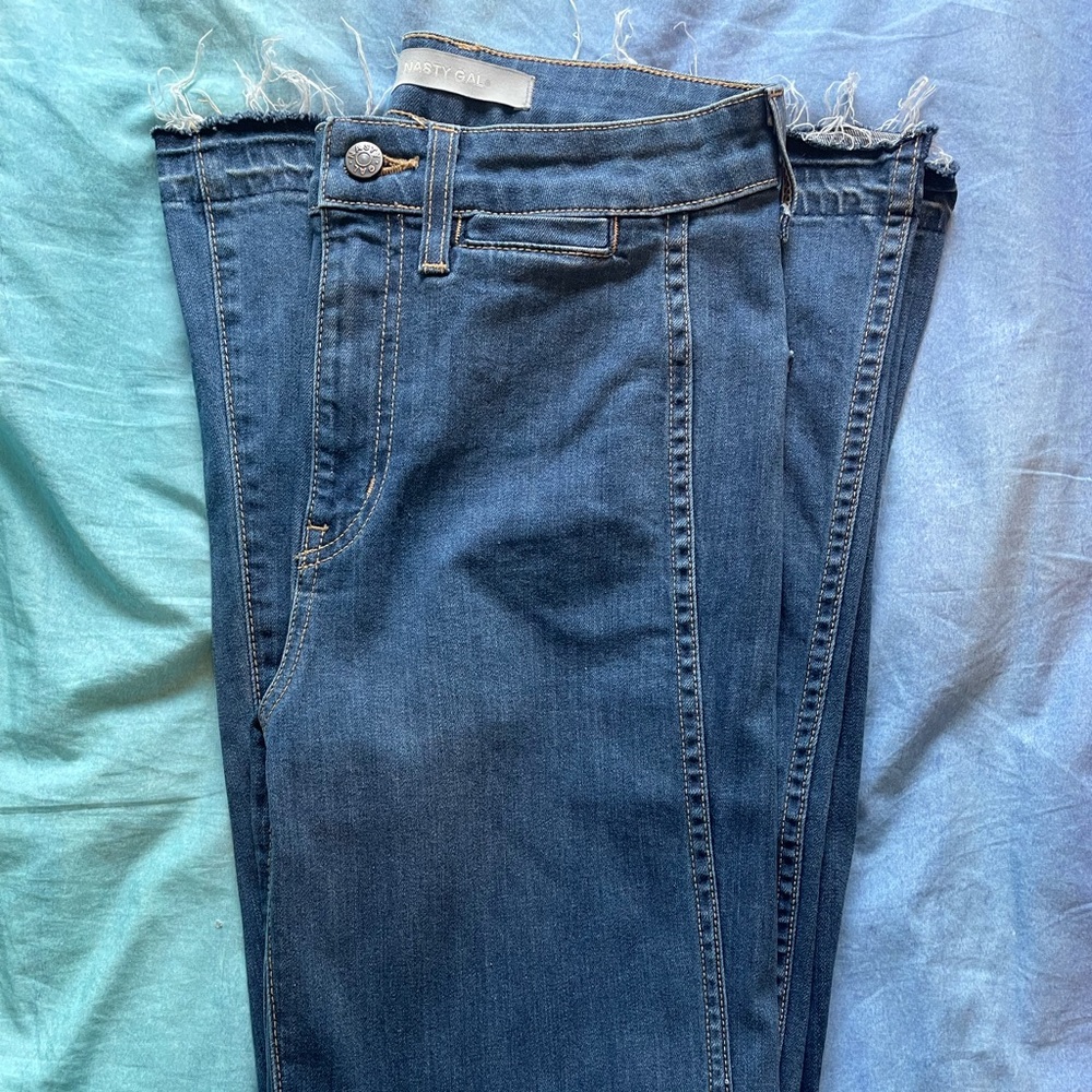 Nasty Gal High-Waisted Bell Bottom Jeans Size 26